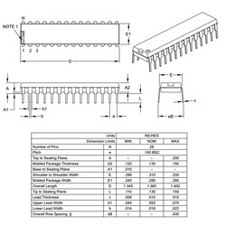 PIC16F723A I/SP SPDIP28 8-Bit 20MHz Mikrodenetleyici - Thumbnail