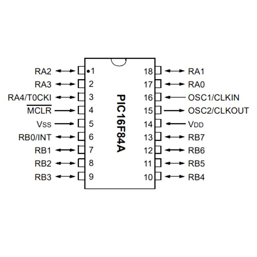 PIC16F84A-04/SO SMD SOIC-18 8-Bit 4 MHz Mikrodenetleyici