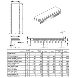 PIC16F887-I / P PDIP-40 8-Bit 20MHz Microcontroller - Thumbnail