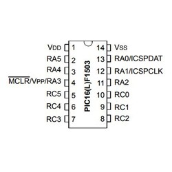 PIC16F1503 I / SL SMD SOIC-14 8-Bit 20 MHz Microcontroller - Thumbnail