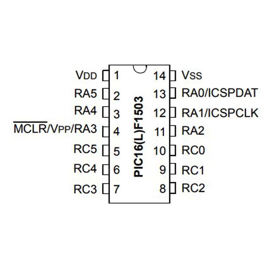 PIC16F1503 I/SL SMD SOIC-14 8-Bit 20 MHz Mikrodenetleyici