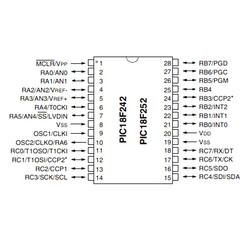 PIC18F252 I / SP DIP-28 8-Bit 40 MHz Microcontroller - Thumbnail