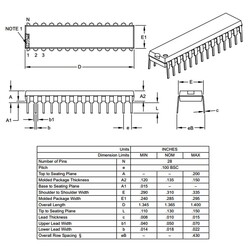 PIC18F252 I / SP DIP-28 8-Bit 40 MHz Microcontroller - Thumbnail