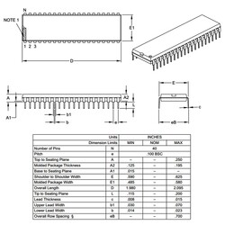 PIC18F452 I / P DIP-40 8-Bit 40MHz Microcontroller - Thumbnail