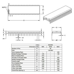 PIC18F4525-I / P 8-Bit 40MHz DIP40 Microcontroller - Thumbnail
