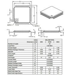 PIC18F4525 I/PT SMD TQFP-44 8-Bit 32MHz Mikrodenetleyici - Thumbnail