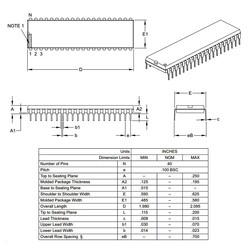 PIC18F4550 I / P DIP-40 8-Bit 48 MHz Microcontroller - Thumbnail