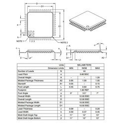 PIC18F4585 I / PT SMD 8-Bit 40MHz Microcontroller TQFP-44 - Thumbnail