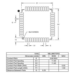 PIC18F45K22 I / PT SMD 8-Bit 64MHz Microcontroller TQFP-44 - Thumbnail