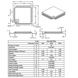 PIC18F45K50-I/PT SMD 8-Bit 48MHz Mikrodenetleyici TQFP-44 - Thumbnail