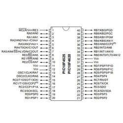 PIC18F4620 I/P DIP-40 8-Bit 40MHz Mikrodenetleyici - Thumbnail