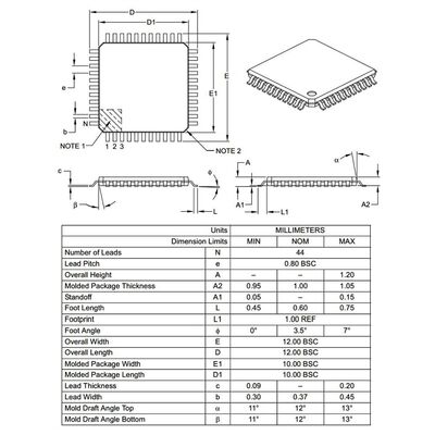 pic18f4620-ipt-smd-tqfp44-8bit