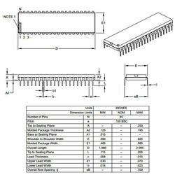 PIC18F4685 I/P DIP-40 8-Bit 40MHz Mikrodenetleyici - Thumbnail