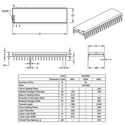 PIC18F46K20-I / P 8-Bit 64MHz Microcontroller DIP-40 - Thumbnail