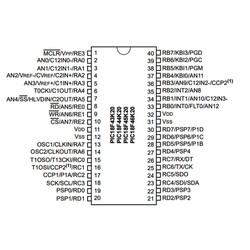 PIC18F46K20-I / P 8-Bit 64MHz Microcontroller DIP-40 - Thumbnail