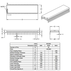 PIC18F46K22-I/P 8-Bit 64MHz Mikrodenetleyici DIP-40 - Thumbnail