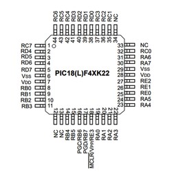 PIC18F46K22-I / PT SMD 8-Bit 64MHz Microcontroller TQFP-44 - Thumbnail