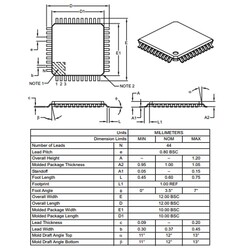 PIC18F46K80-I / PT SMD 8-Bit 64MHz Microcontroller TQFP-44 - Thumbnail