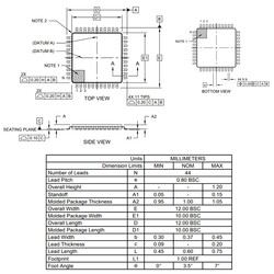 PIC18F47K40-I/PT SMD TQFP44 64Mhz 8-Bit Mikrodenetleyici - Thumbnail