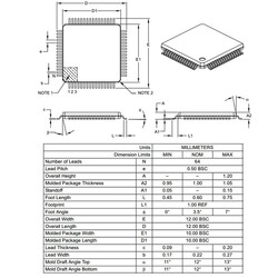 PIC18F6527 I / PT SMD TQFP-64 8-Bit 40MHz Microcontroller - Thumbnail