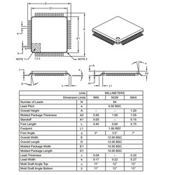 PIC18F67J60 I/PT SMD TQFP-64 8-Bit 41.667MHz Mikrodenetleyici - Thumbnail