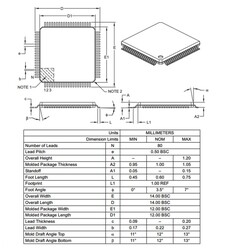 PIC18F87K22-I / PT SMD 8-Bit 64MHz Microcontroller TQFP-80 - Thumbnail