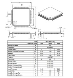 PIC18F87K22-I/PT SMD 8-Bit 64MHz Mikrodenetleyici TQFP-80 - Thumbnail