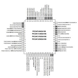 PIC24FJ128GA106T-I/PT SMD 16Bit 32Mhz Mikrodenetleyici TQFP64 - Thumbnail