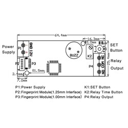 R503 Parmak izi Sensör + K202 12V Kontrol Kartı - Thumbnail