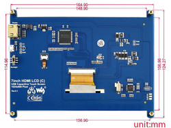 Raspberry 7 Inch HDMI Lcd C Display 1024 × 600 IPS Wide Platform Support - Thumbnail