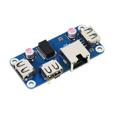 WaveShare - Raspberry için USB HUB HAT RJ45x1 USBx3