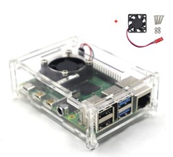 Raspberry Pi 4 Transparent Case with Cooling Fan - Thumbnail