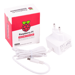 Raspberry Pi 4 Lisanslı Beyaz Güç Adaptörü - 5V-3A Orijinal - Thumbnail