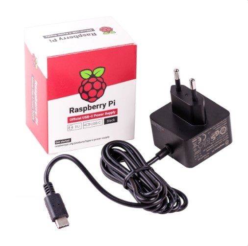 Raspberry Pi 4 Licensed Black Power Adapter - 5V-3A Original