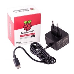 Raspberry Pi 4 Licensed Black Power Adapter - 5V-3A Original - Thumbnail