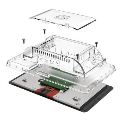DirencNet - Raspberry Pi 4 Model B 7” Dokunmatik Ekran Kasa – Şeffaf ABS