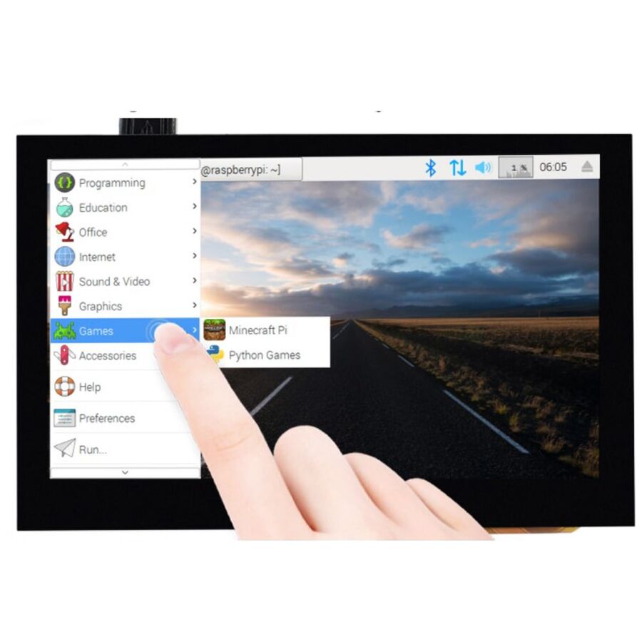 Raspberry Pi 4.3 inç Kapasitif Dokunmatik Ekran DSI Arayüz 800×480 - 8