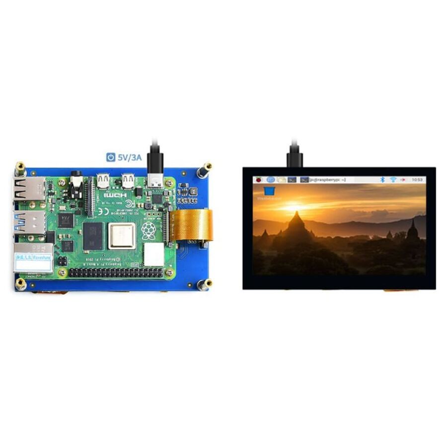 Raspberry Pi 4.3 inç Kapasitif Dokunmatik Ekran DSI Arayüz 800×480 - 10