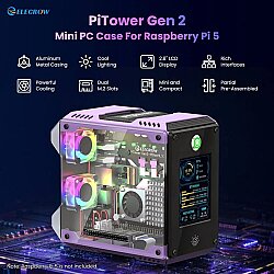 Raspberry Pi 5 2.8 Inch IPS Ekranlı PiTower Gen 2 Mini PC Kasası - 7