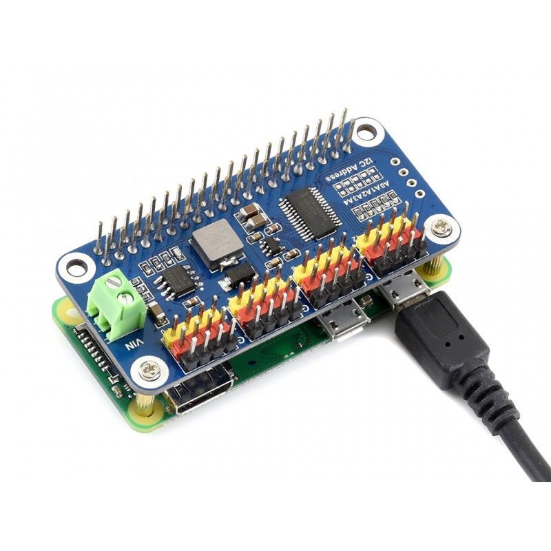 Raspberry Pi Servo Motor Driver Board - 16 Channel - 12 Bit - WaveShare