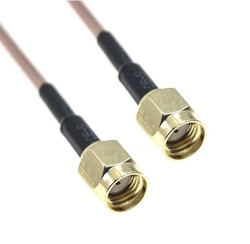 RG316 RPSMA SMA Erkek - Erkek Konnektör Kablo 100cm