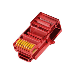 RJ45 8P Erkek Konnektör Kırmızı