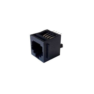 Jetting - RJ45 8P8C3U Plastik Siyah 180C Dişi Ethernet Konnektörü