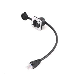 RJ45 Erkek - Dişi Panel Montaj Tipi 30cm Kablo - Thumbnail