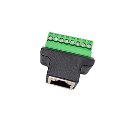 RJ45 Ethernet Dişi Fiş Terminal Bloğu - Thumbnail