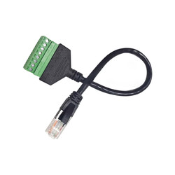 RJ45 Ethernet Erkek 20cm Kablolu Terminal Bloğu - Thumbnail