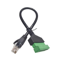 RJ45 Ethernet Erkek 20cm Kablolu Terminal Bloğu - Thumbnail