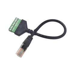 RJ45 Ethernet Erkek 20cm Kablolu Terminal Bloğu - Thumbnail