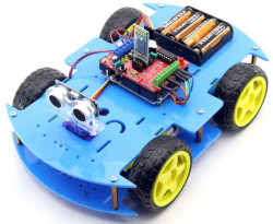 ROBOMOD Bluetooth Controlled Arduino Car-Blue (Montage Made) - Thumbnail