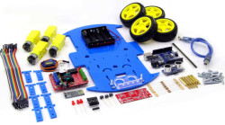 ROBOMOD Bluetooth Kontrollü Arduino Araba - Mavi (Montajı Yapılmış) - Thumbnail